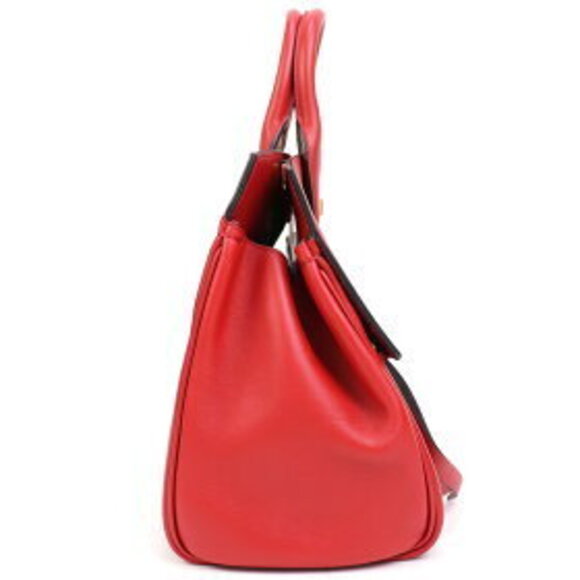 Salvatore Ferragamo Studio Bag Gancini Red Calfskin Pouch Shoulder - Picture 4 of 15